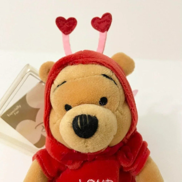 Disney Firefly Love Bug Winnie the Pooh Mini Bean Bag 8 Inch Plush - Picture 14 of 15